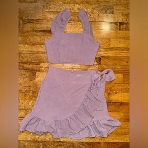 Purple skirt set